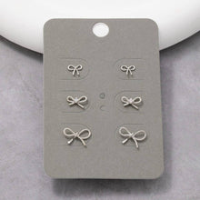 Dainty Bows Stud Earrings Set - Gold