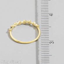 Cz Round Stone Pave Semi Eternity Band Ring: Gold