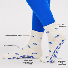 Blue Fish Knitted Pilates Grip Sock