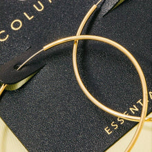 40Mm Thin Hoop Earrings - Gold
