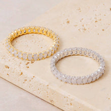 Cz Eternity Fashion Ring: Silver