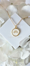 18K Gold Plated Rainbow Pendant Necklace, Christian Jewelry