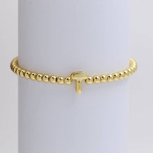 Initial Monogram Bubble Stretch Bead Bracelet