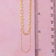 Double Layered Chain Necklace - Gold