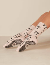 The Tall Tube Print Grip Sock: Ballet Bows Lagree & Pilates