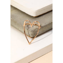 Heart Cut Out Ring - Gold