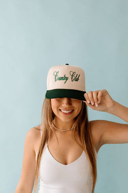 Country Club Hat - Green/Natural