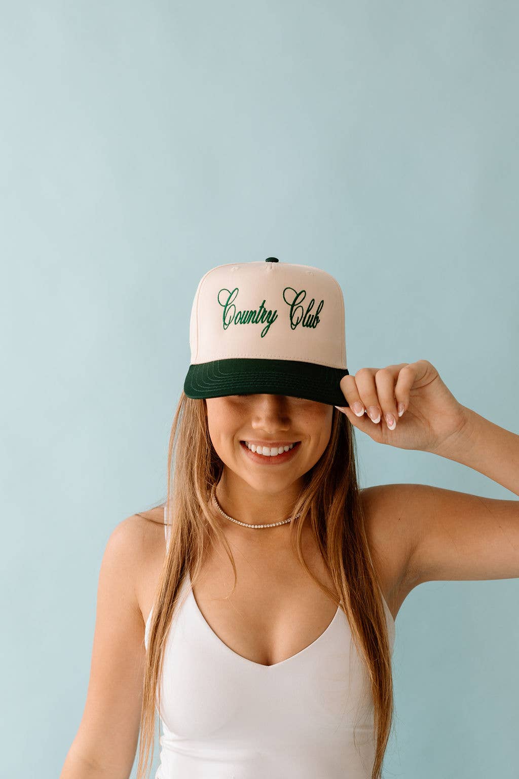 Country Club Hat - Green/Natural