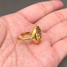 Inlaid Shell 18K Gold Plated Stainless Steel Sun Ring