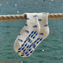 Blue Fish Knitted Pilates Grip Sock