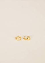 Small Ripple Gold Hoop Earrings