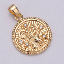 18K Gold Filled Zodiac Horoscope Sign Constellation Medallion Pendant Charm Textured Coin Decorative Edge for Necklace Jewelry Making | A-A1761-A-A1766: Scorpio