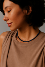 Natural Stone Beads Single Strand Necklace: Rhodonite Pink