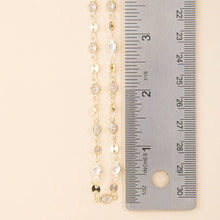 Alternating Bezel Cz And Disc Station Necklace: G