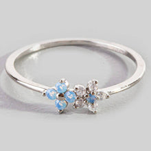 Gold Dipped Cz Double Flower Ring - Gold