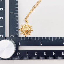 18K Gold Plated Stainless Steel Sun Necklace