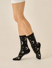Lucky Honey Sky Tall Tube Grippy Sock Black