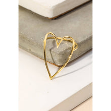 Heart Cut Out Ring - Silver