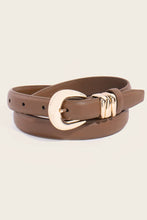 Thin Genuine Leather Belt - Black