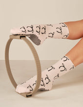 The Tall Tube Print Grip Sock: Ballet Bows Lagree & Pilates