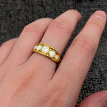 Opal 18K Gold Plated Stainless Steel Ring