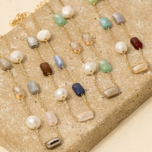 Pearl And Faceted Beads Dainty Chain Bracelet