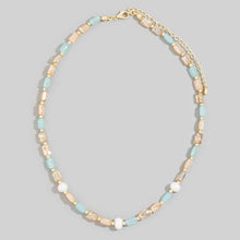 Faceted Rectangle Beads Chain Necklace