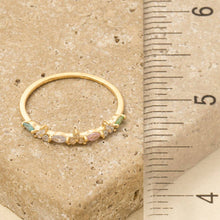 Gold Dipped Flower Cz Ring: Gold