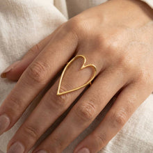 Heart Cut Out Ring - Gold