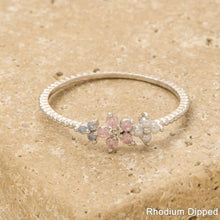 Delicate Gold Dipped Cz Floral Ring: Gold