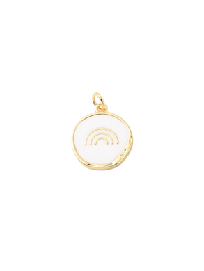 Over The Rainbow Disc Charm Bar - Gold