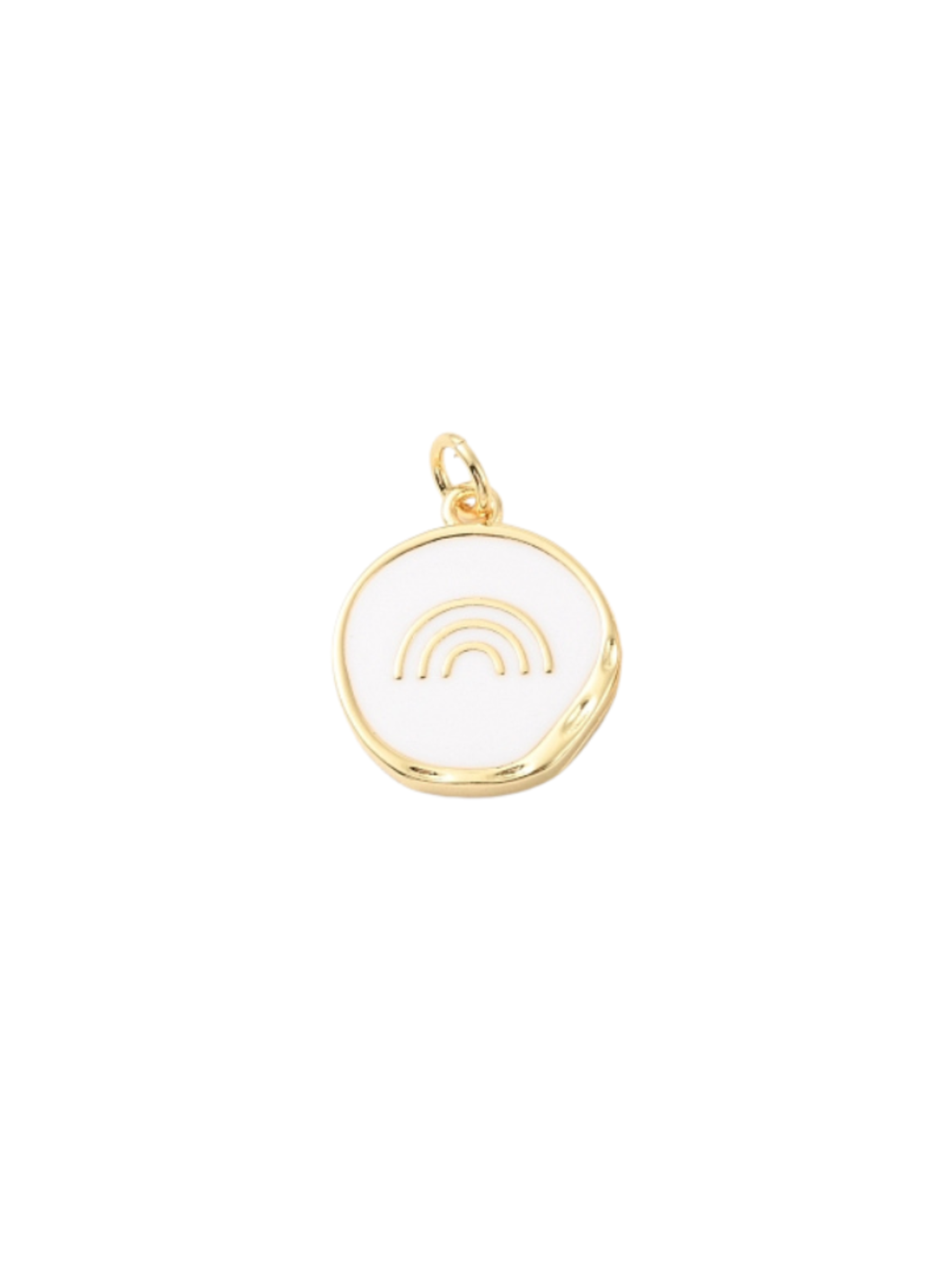 Over The Rainbow Disc Charm Bar - Gold