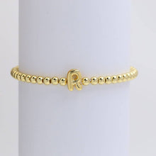 Initial Monogram Bubble Stretch Bead Bracelet