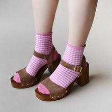 Picnic Mid Crew Socks: Oatmeal Brown