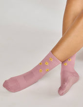 Lucky Honey The Daisy Grippy Sock: Deep Ocean