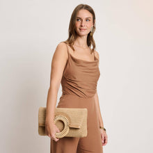 Tessa Crossbody Clutch : Natural