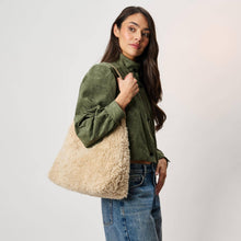 PRE-ORDER Neve Sherpa Tote Handbag - Cream