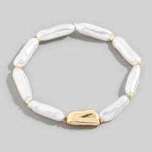 Long Pearl Stretch Bracelet