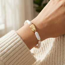 Long Pearl Stretch Bracelet