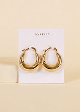 Gold Hoop - Sculptural Wide - Earrings