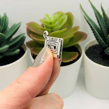 Silver Cassette 3D Charm Bar