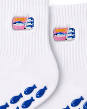 Sardine Tin Embroidered Summer Pilates Grip Socks