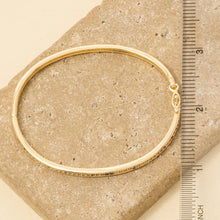 Gold Dipped Cz Pave Hinge Bangle Bracelet - Gold