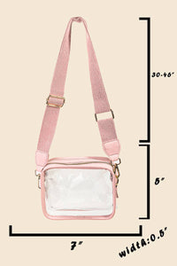 Clear Rectangular Cosmetic Bag - Ivory