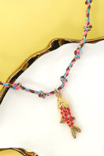 Cotton Rope Chain with Fish Charm Necklace