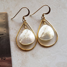 Mother of Pearl Teardrop earrings – Gold Filled