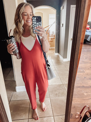 Tomato Red Jumpsuit