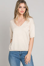 When in Doubt Soft Sweater Short Sleeve Top - Oatmeal