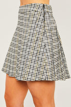 Now and Then School Girl Plaid Skirt - Black Combo