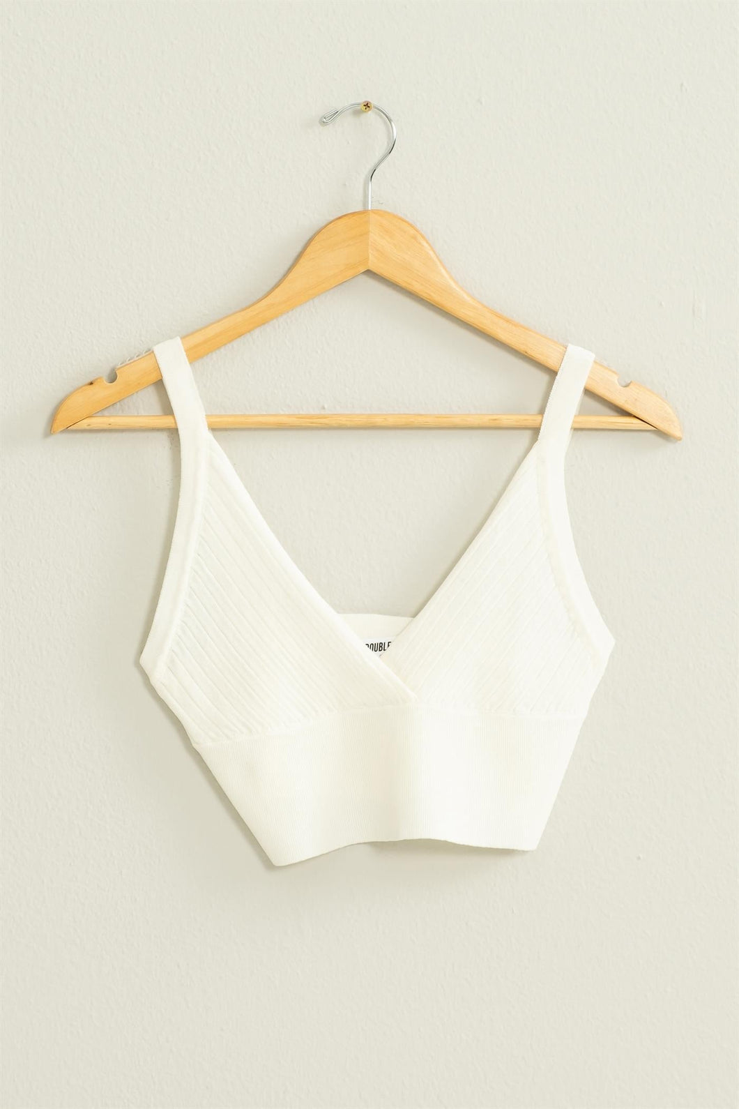FINAL SALE Coachella Banded Sweater Cami Top - Marshmallow